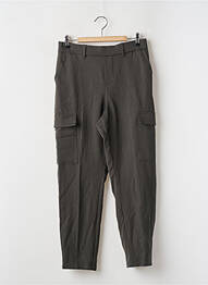 Pantalon larg țesătură poplin talie înaltă verde VERO MODA femme