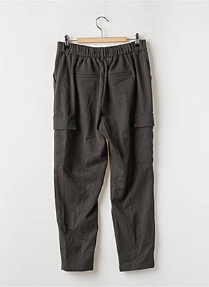 Pantalon larg țesătură poplin talie înaltă verde VERO MODA femeie