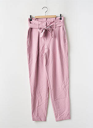 Pantalon drept croială morcov talie înaltă violet ONLY femeie