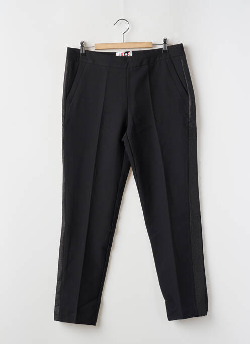 Pantalon chino broderie galoni laterali talie înaltă negru IRIS MITTENAERE FOR MORGAN femme