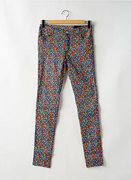 Pantalon slim țesătură poplin talie înaltă albastru FLAIR femme