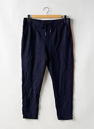 Pantalon chino broderie galoni laterali mărime normală albastru ONLY femeie