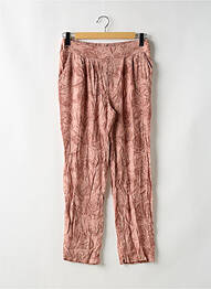 Pantalon drept talie elastică mărime normală roz MEMORY LANE femeie