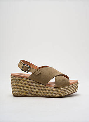 Sandale/Pantofi decupați verde TBS femeie