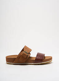 Mulete/saboți țesătură satinată toc plat până la 3 cm maro TIMBERLAND femme