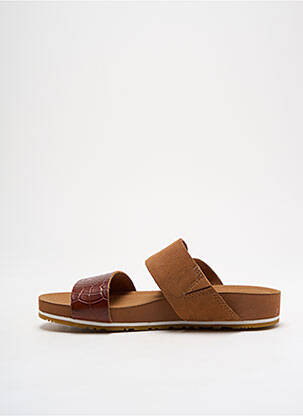 Mulete/saboți țesătură satinată toc plat până la 3 cm maro TIMBERLAND femeie