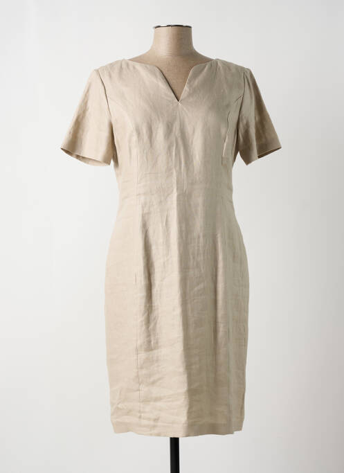 Rochie midi bej WHITE LABEL femeie