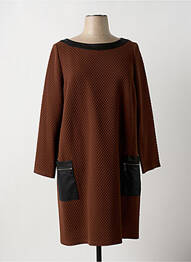 Rochie midi mâneci lungi mâneci lungi maro ROBE LEGERE BY VERA MONT femme