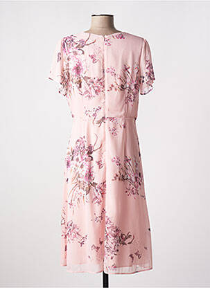 Rochie midi imprimeu floral mâneci scurte roz MORE & MORE femeie
