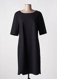 Rochie midi închidere cu fermoar la spate mâneci scurte negru LUISA CERANO femme