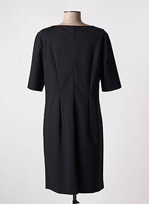 Rochie midi închidere cu fermoar la spate mâneci scurte negru LUISA CERANO femeie