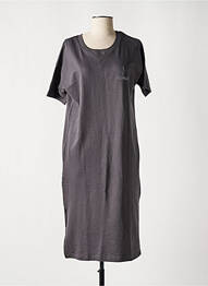 Rochie midi mâneci scurte mâneci scurte gri DEELUXE femme