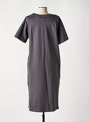 Rochie midi mâneci scurte mâneci scurte gri DEELUXE femeie