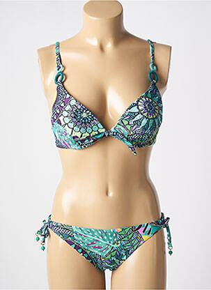 Costum de baie din două piese verde GENIUS femeie