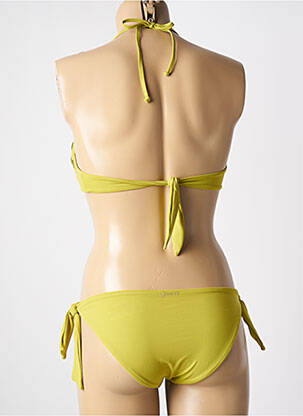 Costum de baie din două piese elasticitate sutien cu susținere înaltă și burete detașabil verde GENIUS femeie