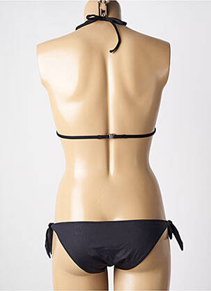 Costum de baie din două piese elasticitate top triunghiuri negru GENIUS femeie