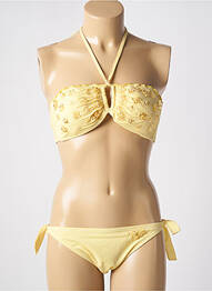 Costum de baie din două piese top bentiță top bentiță galben GENIUS femme