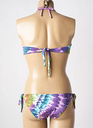 Costum de baie din două piese elasticitate top bentiță violet GENIUS femeie