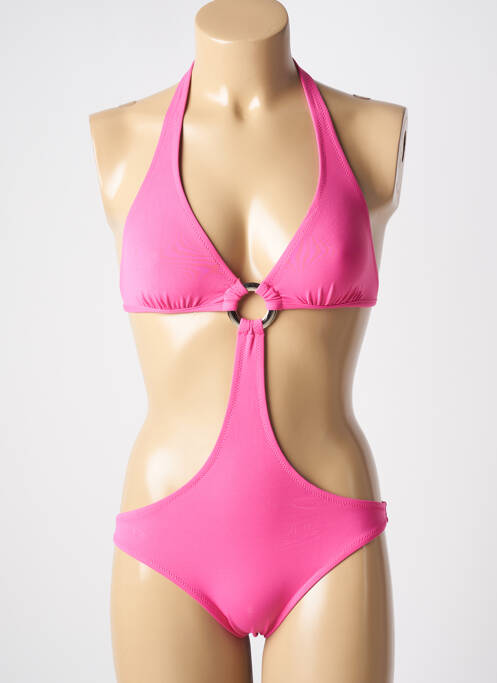 Costum de baie dintr-o singură piesă roz GENIUS femeie