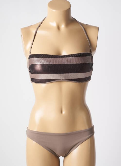 Costum de baie din două piese maro GENIUS femeie