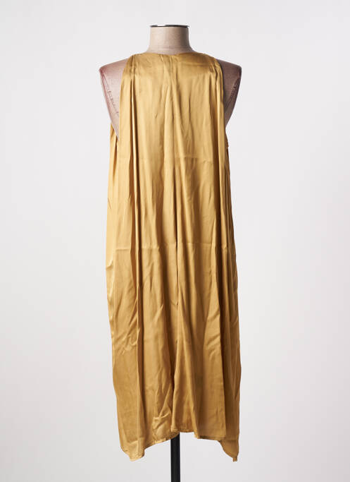 Rochie midi auriu LAUREN VIDAL femeie