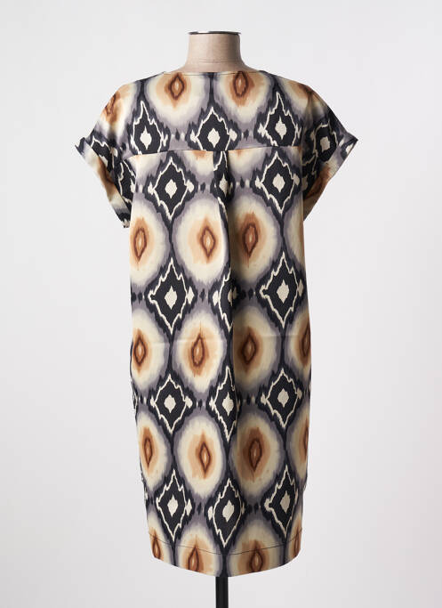 Rochie scurtă gri LAUREN VIDAL femeie