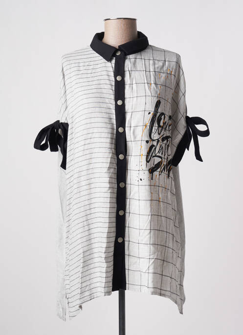 Tunică mâneci scurte gri ALAIN MURATI femeie