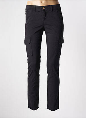 Pantalon 7/8 elasticitate mărime normală negru HAPPY femeie