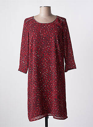 Rochie scurtă mâneci 3/4 mâneci 3/4 roșu JULIE GUERLANDE femeie
