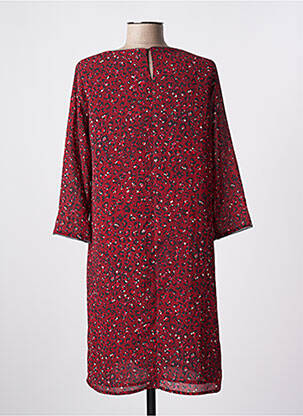 Rochie scurtă mâneci 3/4 mâneci 3/4 roșu JULIE GUERLANDE femeie