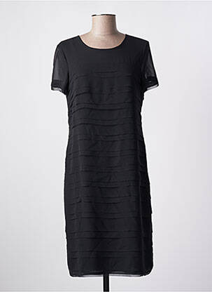 Rochie midi țesătură crep mâneci scurte negru GERRY WEBER femeie