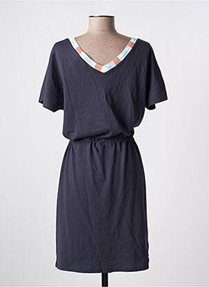 Rochie midi mâneci scurte mâneci scurte albastru TBS femeie