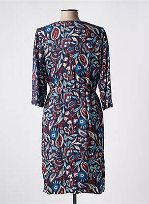 Rochie midi imprimeu floral mâneci 3/4 albastru GRIFFON femeie