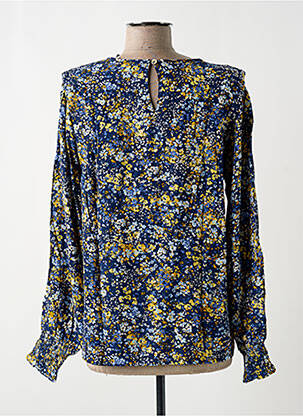 Bluză imprimeu floral mâneci lungi albastru COPENHAGEN femeie