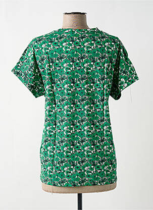 Tricou elasticitate mâneci scurte verde BRANDTEX femeie