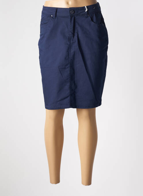 Fustă midi albastru QUATRE VINGT JOURS femeie