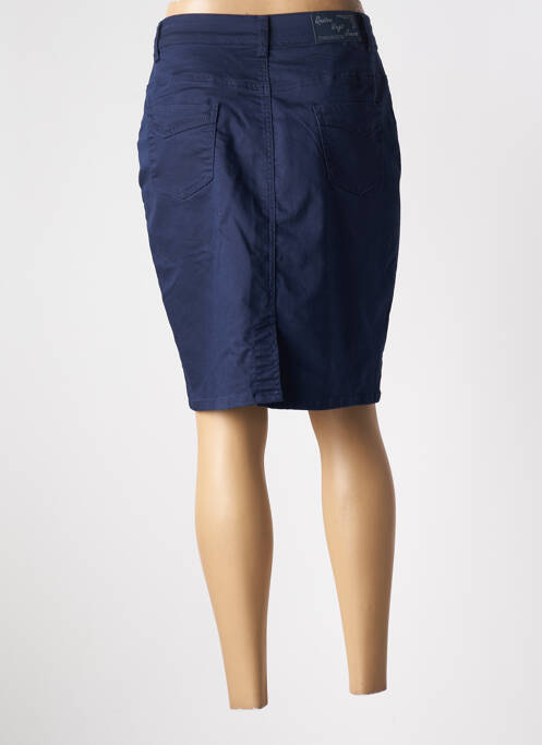 Fustă midi albastru QUATRE VINGT JOURS femeie