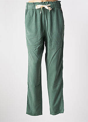 Pantalon drept țesătură poplin mărime normală verde LOLA ESPELETA femeie