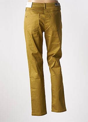 Pantalon slim țesătură poplin mărime normală verde BRANDTEX femeie