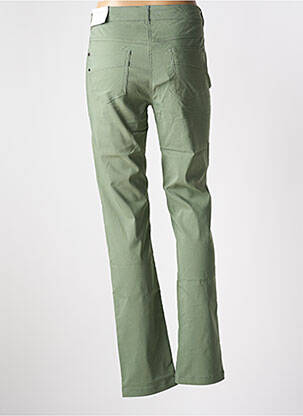 Pantalon slim țesătură poplin mărime normală verde BRANDTEX femeie