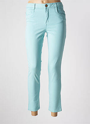 Pantalon 7/8 țesătură poplin mărime normală albastru LOLA ESPELETA femeie