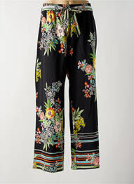 Pantalon larg țesătură poplin mărime normală negru REDSOUL femeie