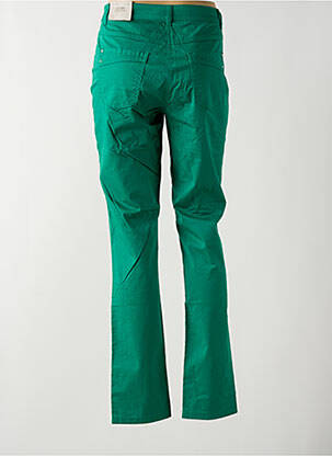Pantalon slim țesătură poplin mărime normală verde BRANDTEX femeie