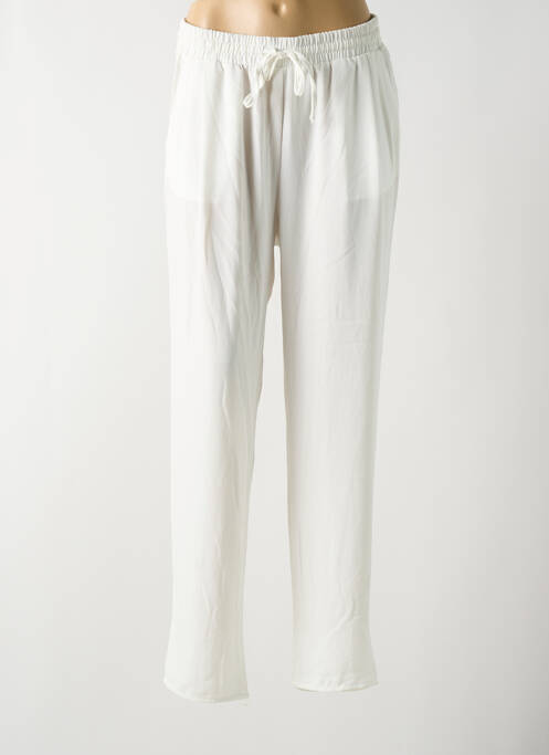 Pantalon drept alb SMASH WEAR femeie