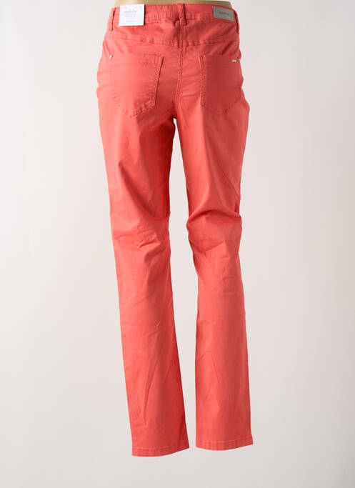 Pantalon slim țesătură poplin mărime normală portocaliu BRANDTEX femme