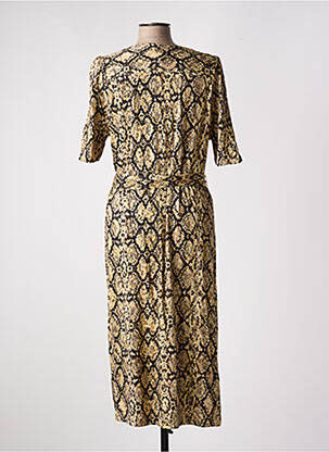 Rochie midi mâneci scurte mâneci scurte galben LOLA ESPELETA femeie