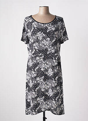 Rochie scurtă mâneci scurte mâneci scurte negru GENUINE femeie