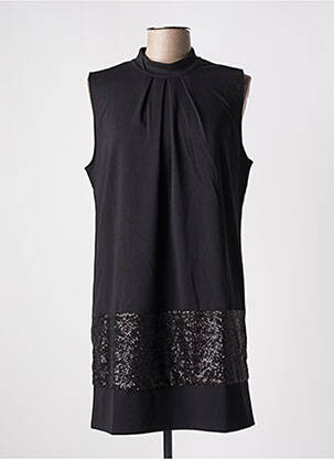 Rochie scurtă fără mâneci fără mâneci negru QUATRE VINGT JOURS femeie