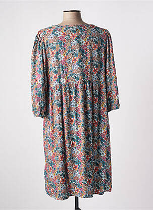 Rochie midi imprimeu floral mâneci 3/4 albastru LOLA ESPELETA femeie