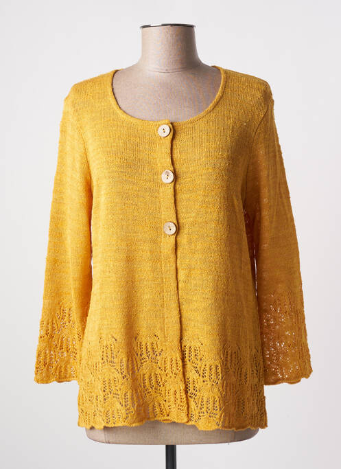 Vestă cu mâneci lungi galben 3020975020983 femeie